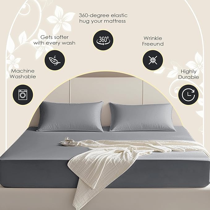 FreshCulture Full Fitted Sheet Only – Premium Hotel-Quality Fitted Sheet - Image 4