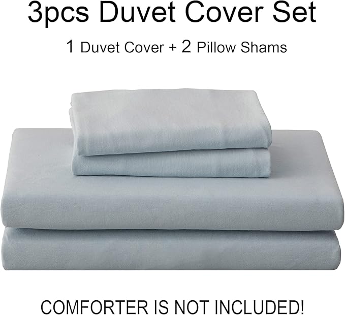 PURE ERA Jersey Knit Duvet Cover Set 100% T-Shirt Cotton Super Soft Comfy 3pc - Image 7