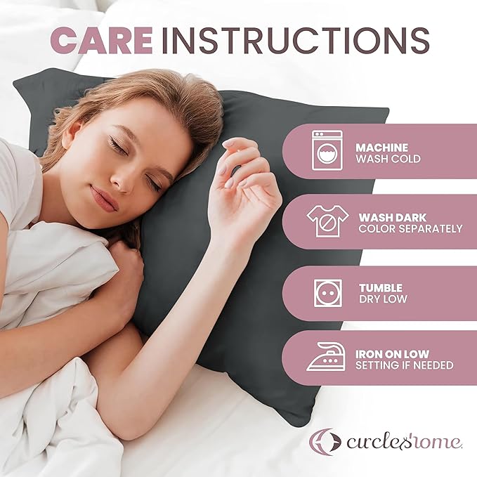CirclesHome Pillow Protectors 2 Pack Standard Zippered - Image 8