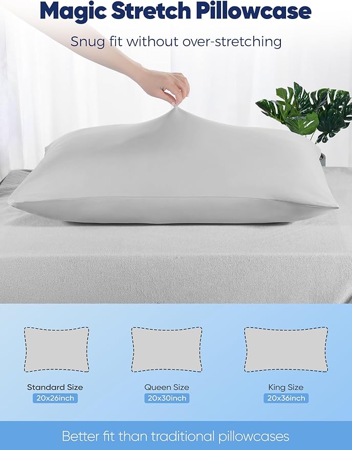 Avolare Cooling Pillow Cases Queen Size Set of 2, Arc-Chill 3.0 Cool Pillowcases - Image 6