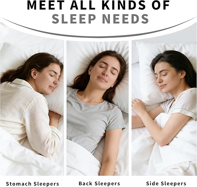 Cooling Pillow for Sleeping King Size Set of 2, Shredded Memory Foam Pillows - Image 5
