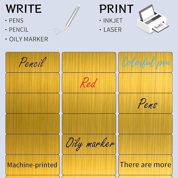 1" x 2-5/8" Address Labels- Gold Shipping Labels Stickers/Mailing Labe Stickers for Laser/Inkjet Printer, Matte- Permanent Adhesive Sticker-DeskoryOffice
