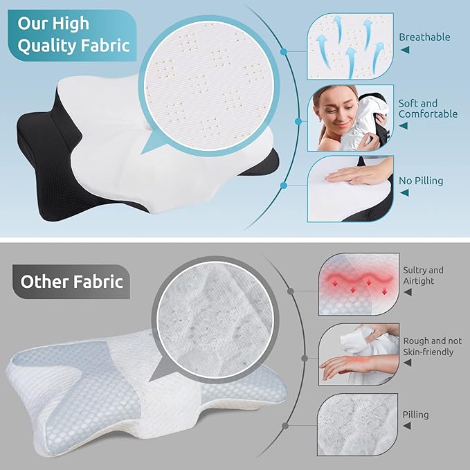 DONAMA Cervical Pillow for Neck and Shoulder Pain Relief, Cooling Contour - Image 6
