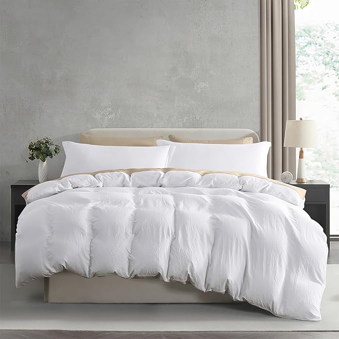 Nestl White Duvet Cover Queen Size by Nestl