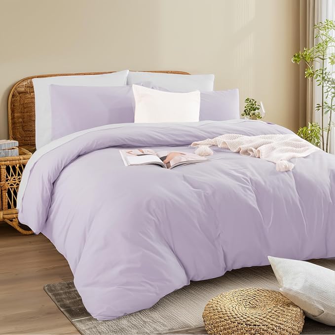 NEXHOME PRO King Duvet Cover Set, 100% Washed Cotton - Image 3