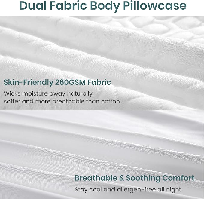Rainmr Extra Long Body Pillow Memory Foam 180x50cm – Firm King Size Body Pillows - Image 6