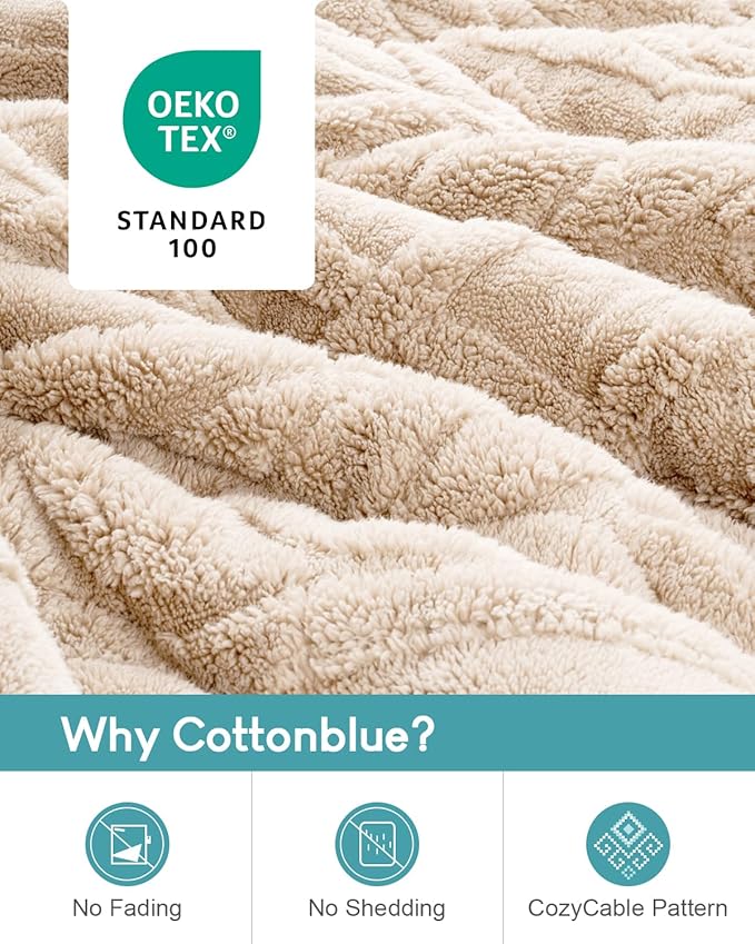 Cottonblue Jacquard Weighted Blanket 15 lbs - Image 3