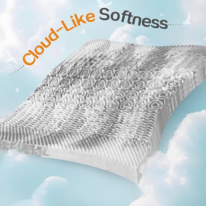 SINWEEK Mattress Topper Memory Foam Mattress Topper 1.5 Inch Queen Soft - Image 6