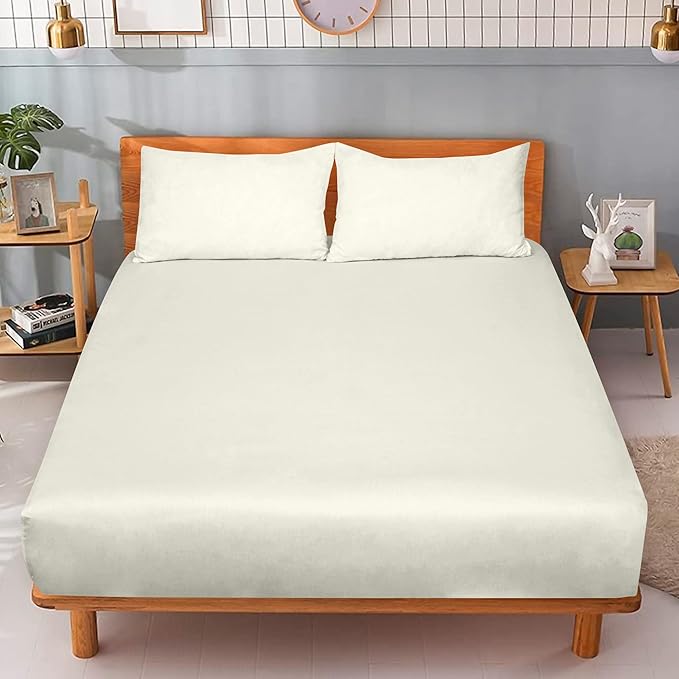 ROYALE LINENS 300 Thread Count 100% Long Staple Combed Cotton Fitted Sheet Full - Image 9