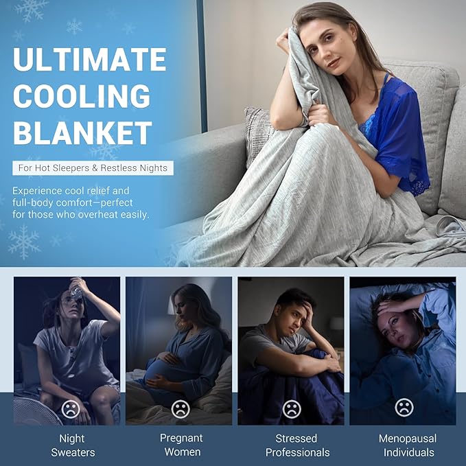 Elegear Revolutionary Cooling Blanket Queen Absorbs Heat to Keep Body Cool - Image 6
