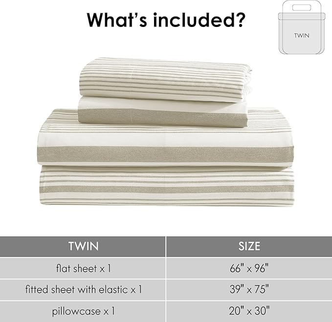 ClevaHome Classic Stripe Sheet Set - Image 5