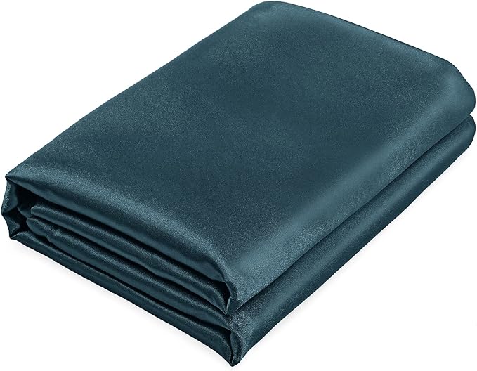 Homiest Deep Sea Blue Satin Queen Bedding Set, Luxury & Ultra Soft Top & Flat by Homiest