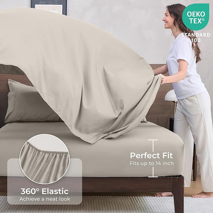 HEVUMYI Oatmeal Full Comforter Set - Image 5