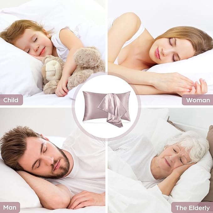 Silk Pillowcase for Hair and Skin, 2 Pack 100% Mulberry Silk Pillowcase 25 Momme - Image 6