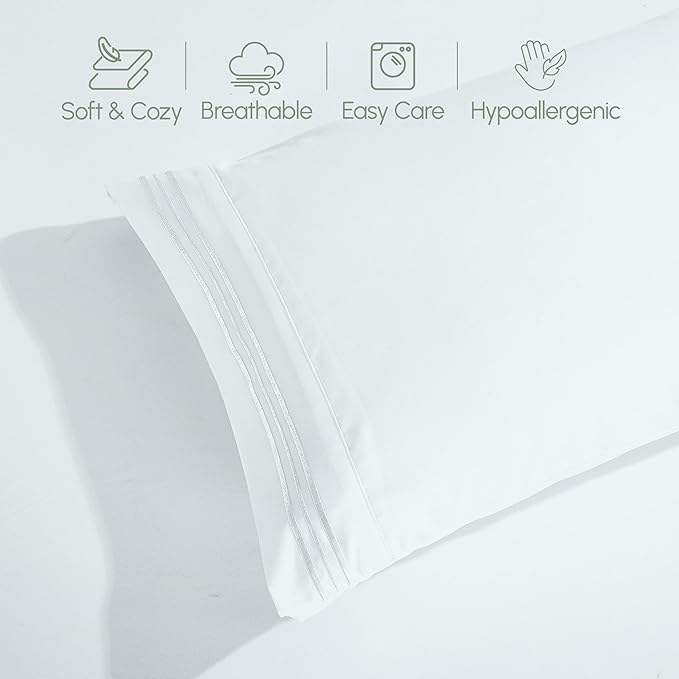 Elegant Comfort Luxurious 1500 Premium Hotel Quality Microfiber 4-Piece Sheet - Image 8