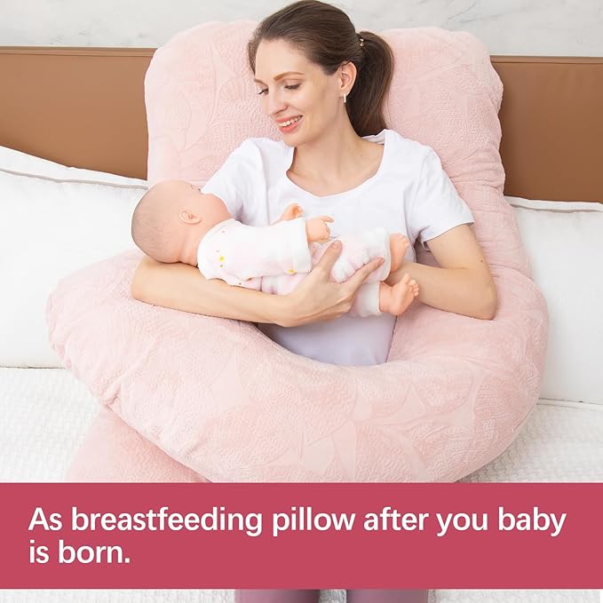 MOON PINE Pregnancy Pillow, U Shaped Full Body Pillow - Image 6