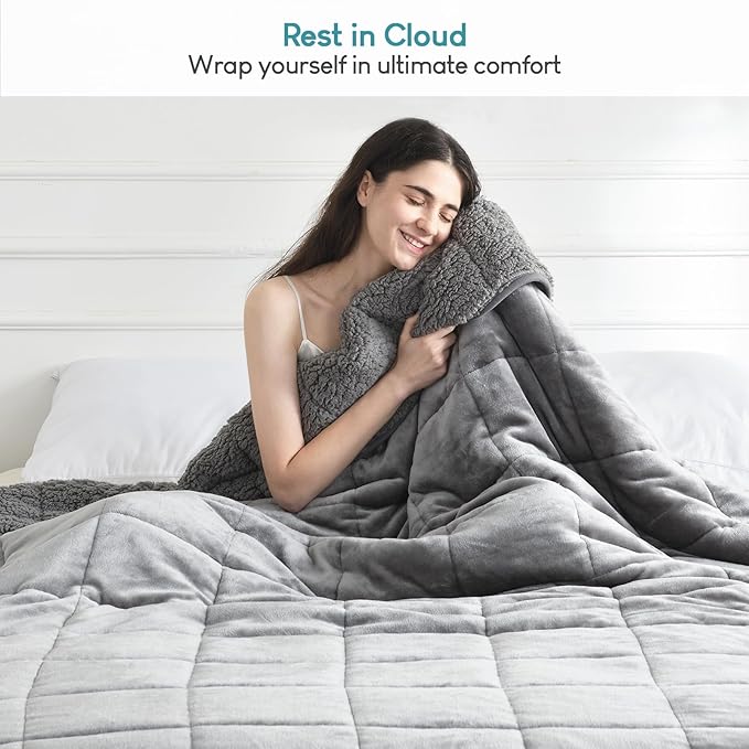 Weighted Blanket 41Inches x 60Inches 5lb, Flannel Cozy Plush Weighted Lap - Image 6
