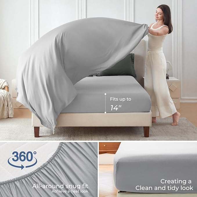 Sasttie Twin XL Comforter Set, 5 Pieces Twin XL Bed in a Bag, Complete Bedding - Image 4