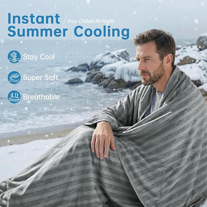 Guohaoi Cooling Throw Blanket for Hot Sleepers, Arc-Chill Q-Max >0.5 Cool Fiber - Image 5