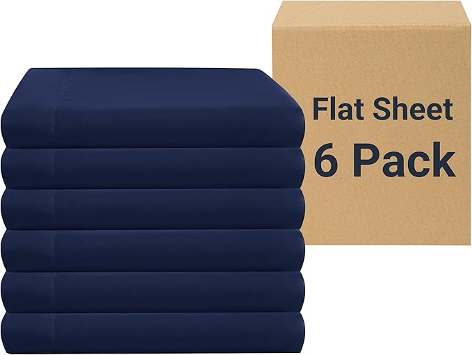 ZPECC Bulk Flat Sheets Only Full Size 6 Pack, Easy Sort Top Bed Sheet by by ZPECC-ABrandThatHasBeenFocusedOnBabyProductsFor18Years