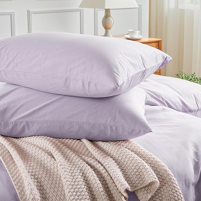 NEXHOME PRO King Duvet Cover Set, 100% Washed Cotton - Image 9