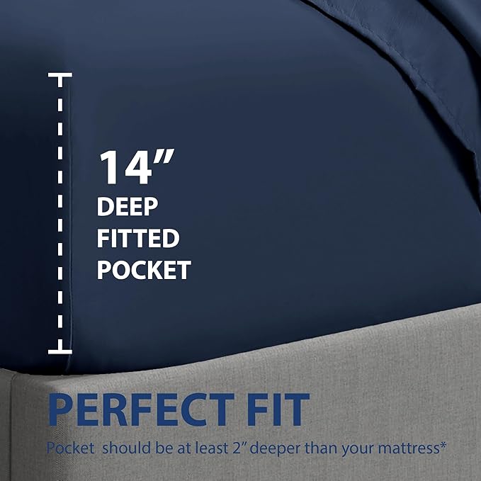 Cathay Home Full Fitted Sheet - Image 3