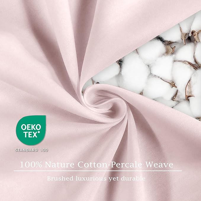 FreshCulture Pure Cotton Fitted Sheets Queen Size, 300 Thread Count Percale - Image 6