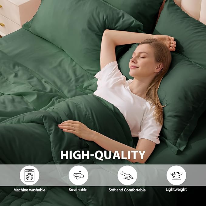 Twin XL Comforter Set Emerald Green - Image 4