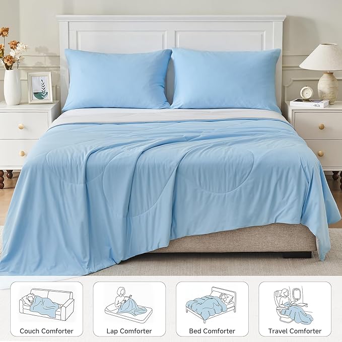 HOMFINE Cooling Comforter Twin Size, Japanese Double-Sided Cold Tech Fabric - Image 6