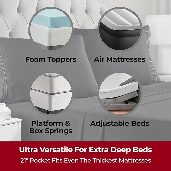 Mellanni Extra Deep Twin Sheets - Image 2