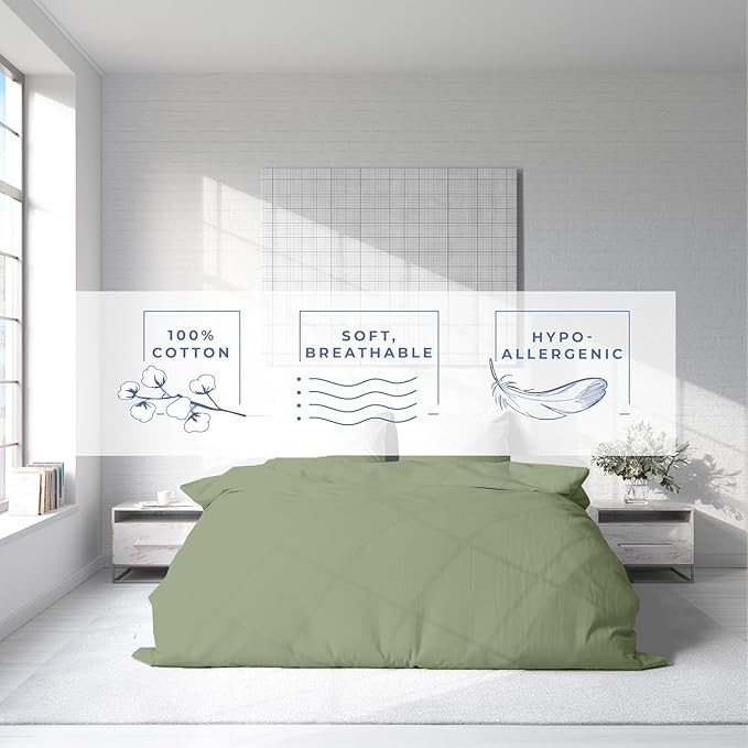 Kotton Culture 1 Pc Duvet Cover King Size-100% Egyptian Cotton 600 Thread Count - Image 5