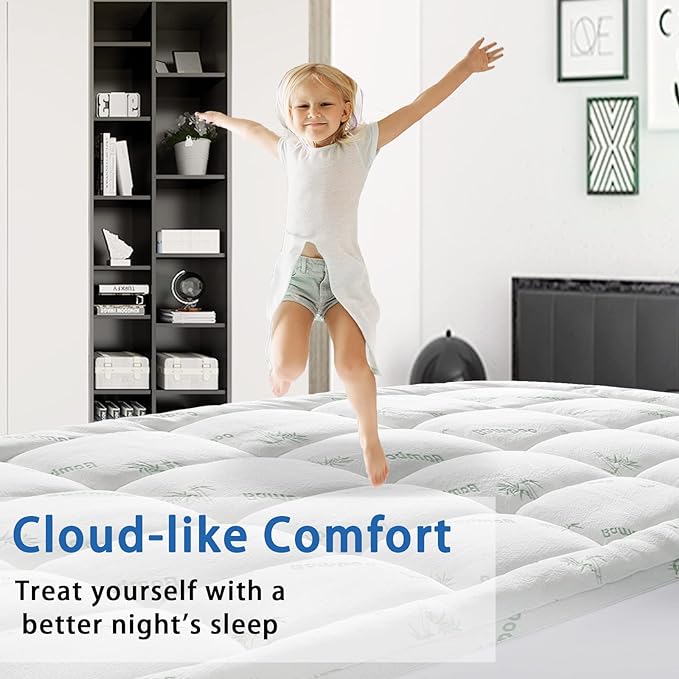 Mattress Topper Full Size, Cooling Extra Thick Breathable Viscose Made from - Image 4