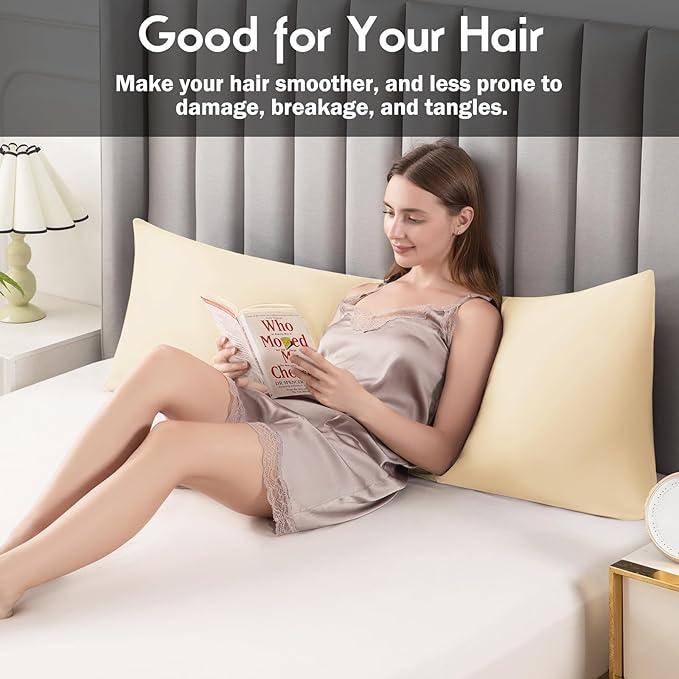 Body Pillowcase with Zipper Cooling Viscose from Bamboo Zippered Pillowcases - Image 5