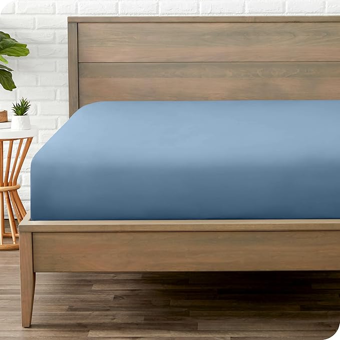 Bare Home Fitted Bottom Sheet Short Queen Size by BareHome