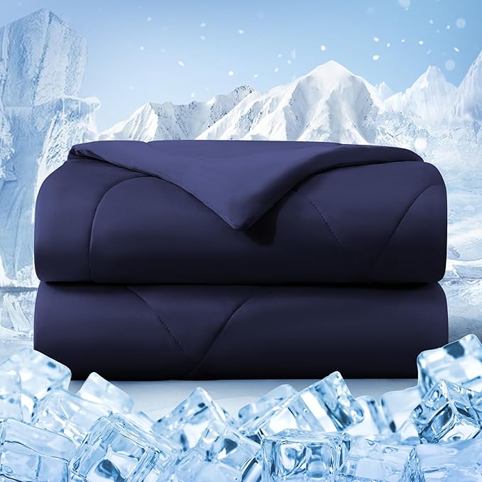Cooling Comforter King Size, Double-Sided Cold Tech Fabric Quilted Bed by bedsmile