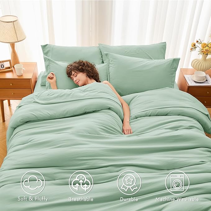 MUXHOMO 5 Pieces Twin Comforter Set, Soft Bed in a Bag Twin Size, All Season - Image 2