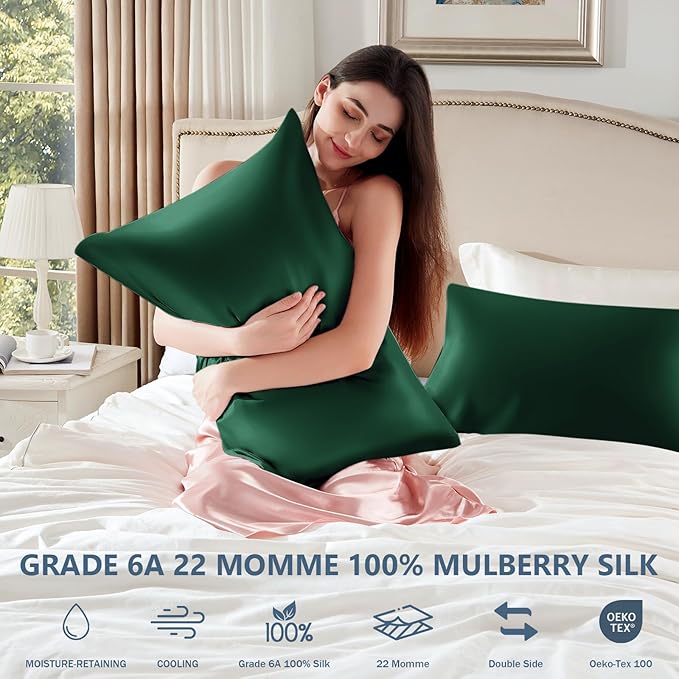 Silk Pillow Cases King Size 100% Mulberry Silk Pillowcase - Image 6