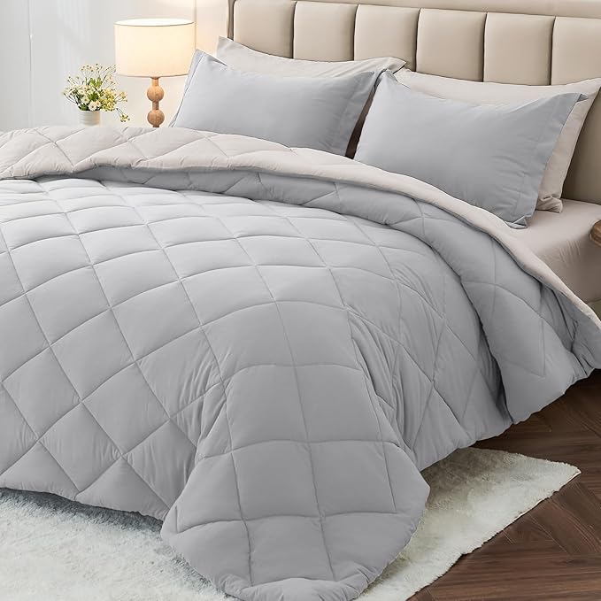 MUXHOMO 7 Pieces Full Comforter Set, Reversible Bed in a Bag Full Size by MUXHOMO