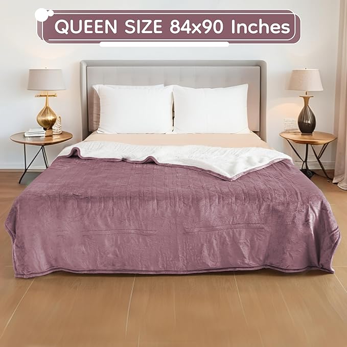 LaffyLo Electric Heated Blanket Queen Size 84 x 90, Dual Control, Fast Heating - Image 7