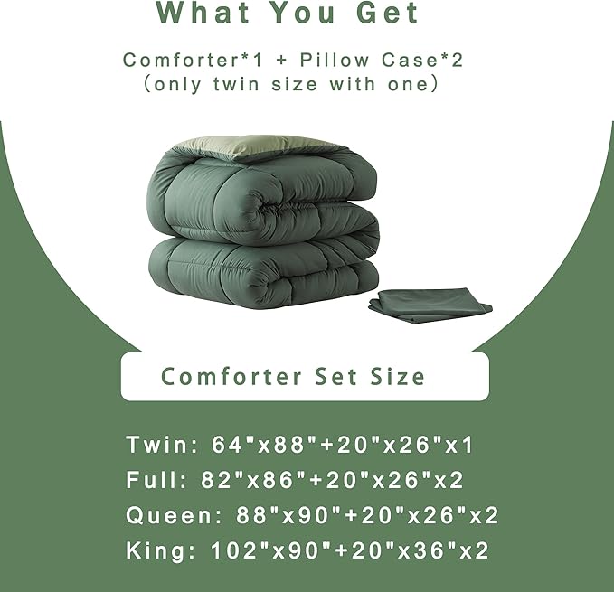 DOWNCOOL Queen Comforter Set -All Season Bedding Comforters Sets - Image 6