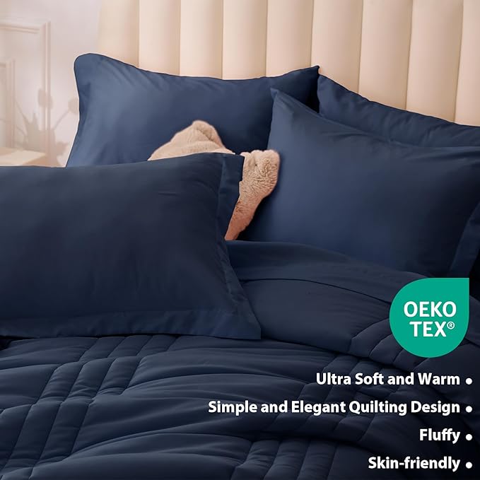 Twin XL Comforter Set Navy - Image 5