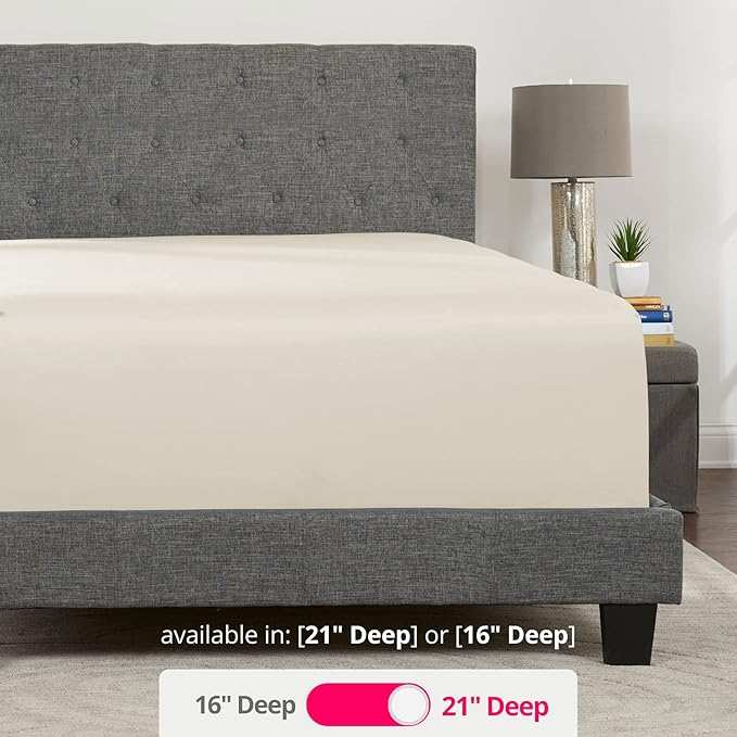 DeaLuxe Cal King Fitted Sheet Only Deep Pocket - 17in - 21in Inch + Extra Deep - Image 3