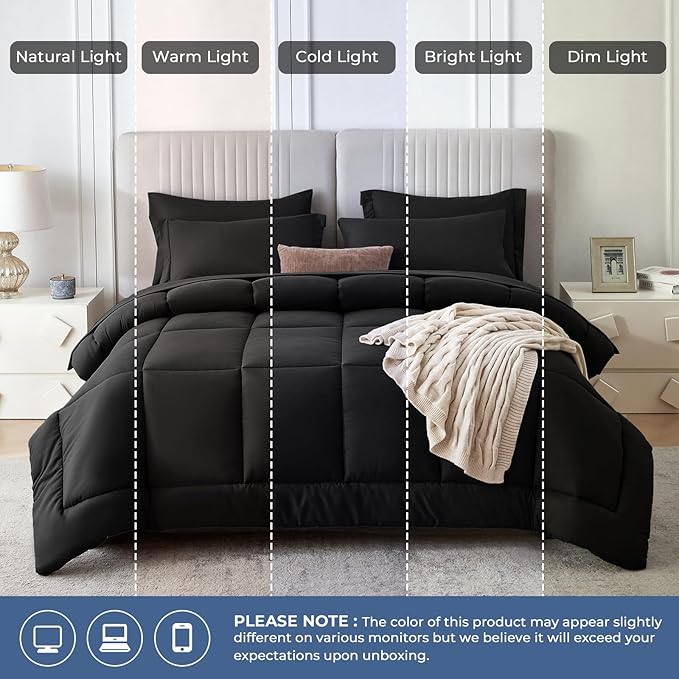 Sasttie Oversized King Comforter Set, 7 Pieces Extra Large Bed in a Bag - Image 7