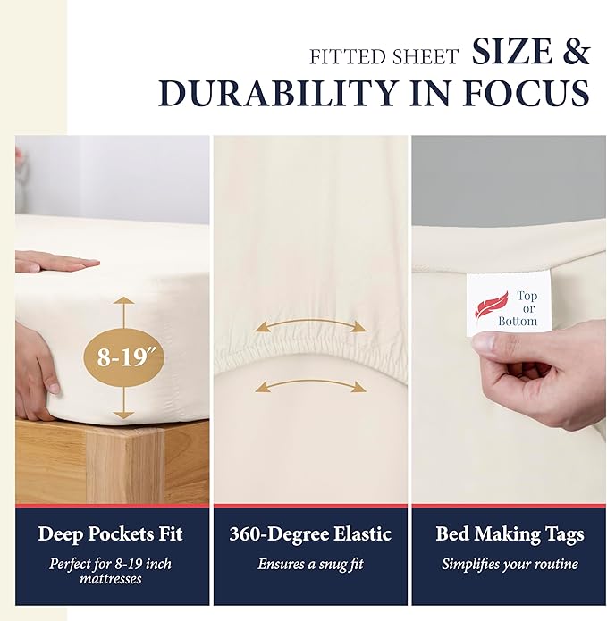 100% Egyptian Cotton King Size Sheets Set - Image 4