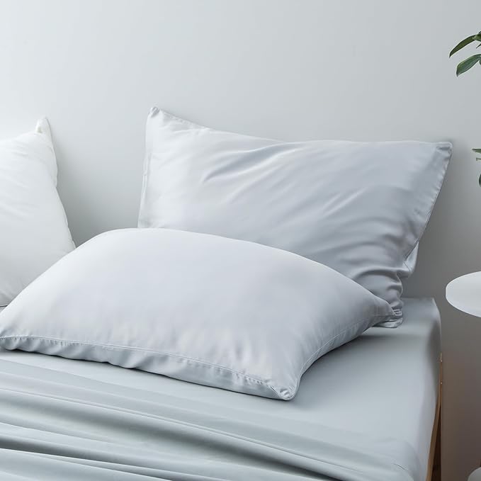Bamboo Viscose Zippered Pillow Cases Standard Size Set of 2, 400 Thread Count - Image 7