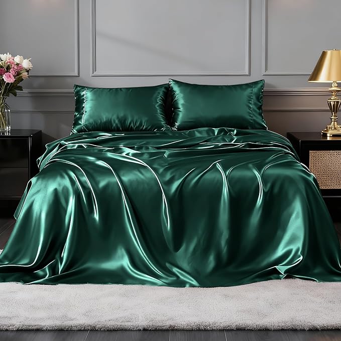 FreshCulture Satin Sheets Twin XL Bed Set - Image 2