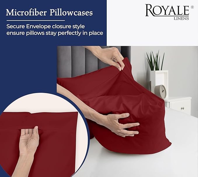 Royale Linens King Pillowcase Set of 2 - Image 5