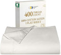 California Design Den Twin Size Flat Sheet, Soft 400 Thread Count 100% Cotton by CaliforniaDesignDen