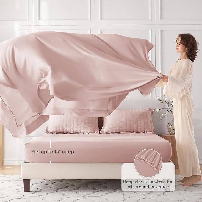 MUXHOMO 5 Pieces Twin Comforter Set, Seersucker Bed in a Bag Twin Size - Image 3