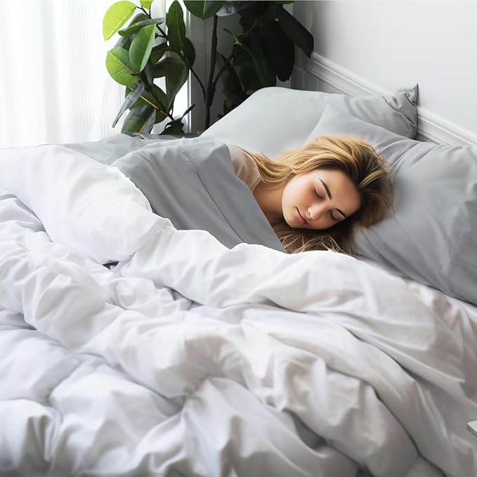 Bamboo Viscose Flat Sheets Only, 400 Thread Count Sateen Weave TwinXL Size Flat - Image 6